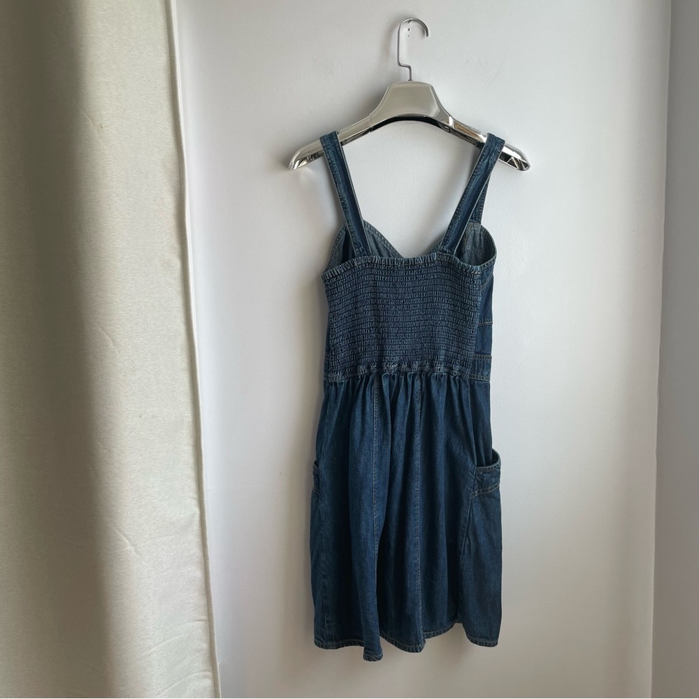 Jeans Dress w/Front pockets and Smocked Back-100% Cotton - Picture 2 of 5